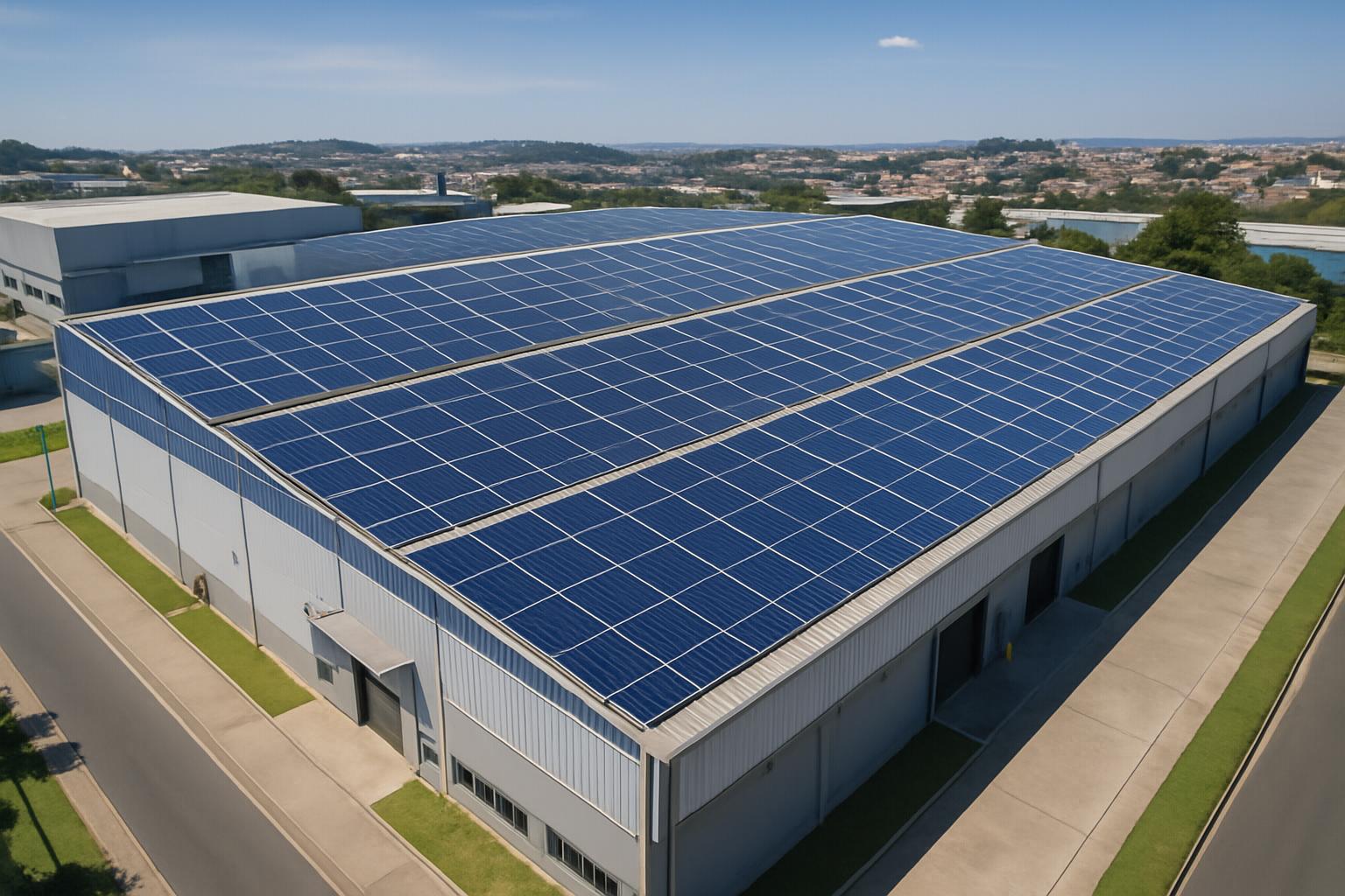 Projeto de energia solar industrial em Mauá